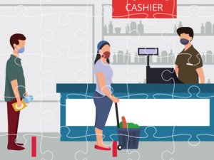 Social Distancing Jigsaw Puzzle Game