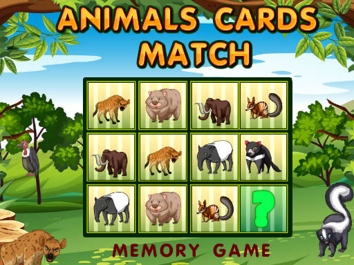 Animal Card Memory Match
